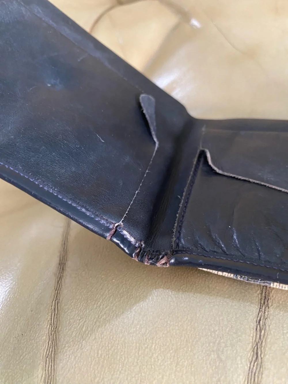 Vintage Dior Wallet Trotter Logo Canvas/Leather Unisex Bifold